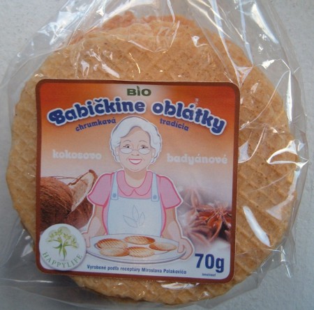 Babičkine oblátky kokosovo-badyánové BIO 70g / 1,08 € s DPH - nie je na sklade